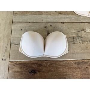 Victoria's Secret Marzipan Beige 32DD Bare Every Way Strapless Bra VS